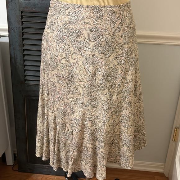 EUC!!🍁FLARED PAISLEY PRINT SKIRT BY CHARTER CLUB - Picture 2 of 8
